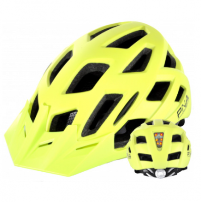 CASQUE VTT COULEUR LIME MAT - LED INTEGREES - T:M (55-58CM)