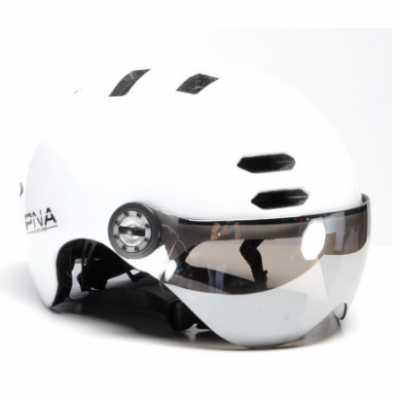 CASQUE BLANC AVEC ECRAN FUME T:M (55-58CM)