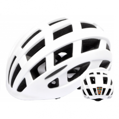 CASQUE URBAIN BLANC MAT - LEDS INTEGREES A L'ARRIERE T:M (55-58CM)