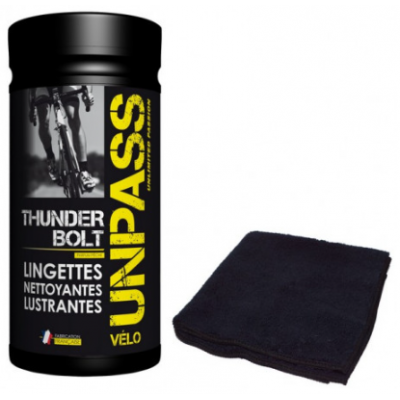 BOITE 80 LINGETTES NETTOYANTES "THUNDERBOLT" AVEC MICROFIBRE