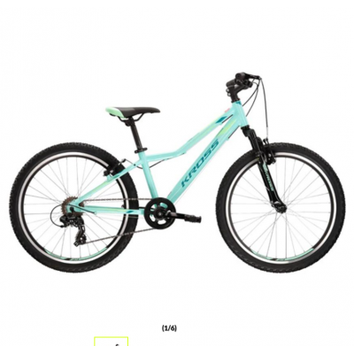 VTT ENFANT 24" SEMI RIGIDE KROSS LÉA JR 1.0D ALUMINIUM VERT